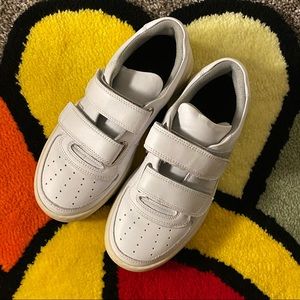 Acne Studios White Steffey Sneakers Velcro strap